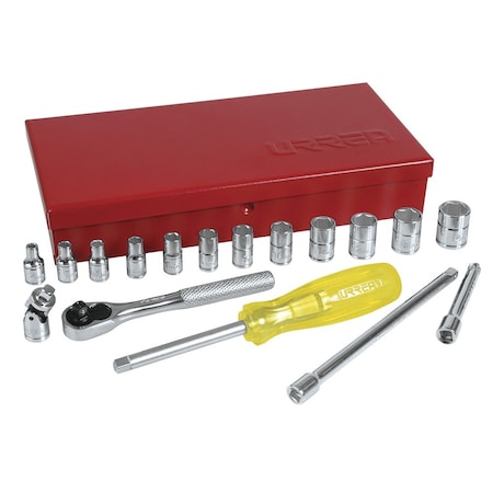 Urrea 1/4" drive socket set with accessories 18PC 47205